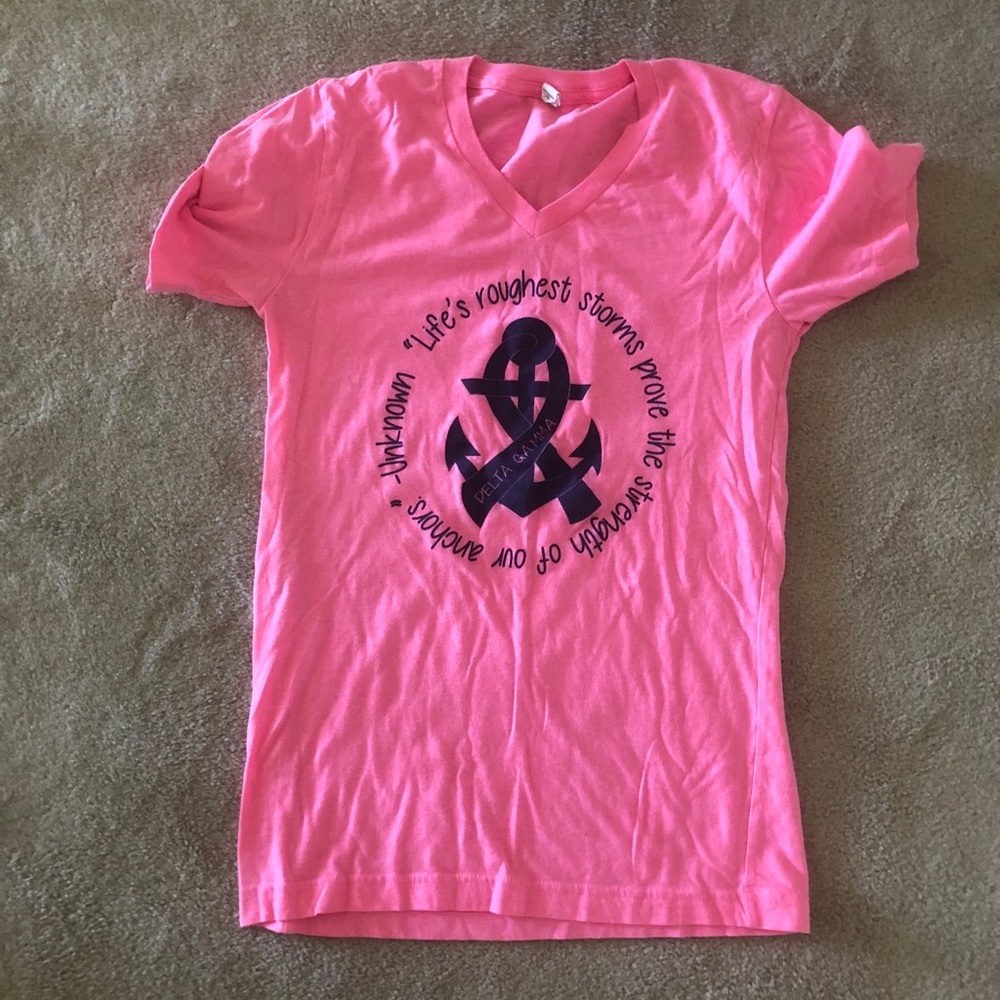 Delta Gamma Oversized Ribbon quote t-shirt